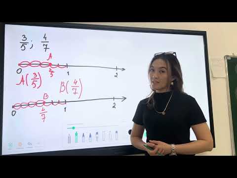 Видео: Жай бөлшектер мен аралас сандарды координаталық сәуледе кескіндеу. 5-сынып. Математика