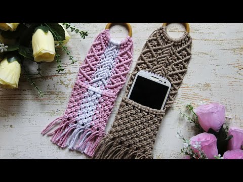 Видео: Macrame Mobile Holder Part 2 | Macrame Mobile Hanger | Macrame Wall Hanging | Макраме Панно