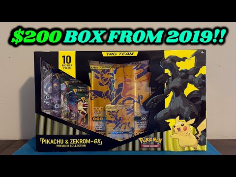 Видео: Открываем коробку PIKACHU & ZEKROM GX Premium Collection за 200 долларов из 2021 года, чтобы откр...