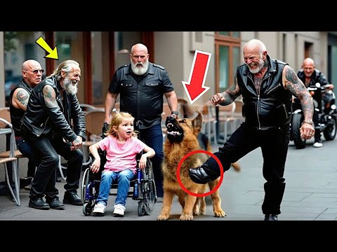Видео: Байкер пнул овчарку девочки ради шутки — он не знал, что это служебная собака!