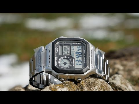 Видео: Обзор и настройка Casio AE-1200WHD - стильная классика 'Casio Royale'