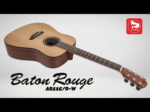 Видео: BATON ROUGE AR11C/D-W - Доступная акустическая гитара с широким грифом