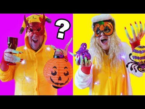 Видео: Телепатия ХЭЛЛОУИН челлендж !!! Twin Telepathy Halloween Challenge
