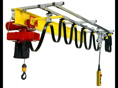 Видео: Токоподвод на кабельных тележках с плоским кабелем