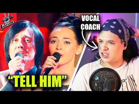 Видео: Голос GELA GURALIA & POLINA KONKINA -"Tell Him" | Vocal Coach ARGENTINO | Reacción | Ema Arias