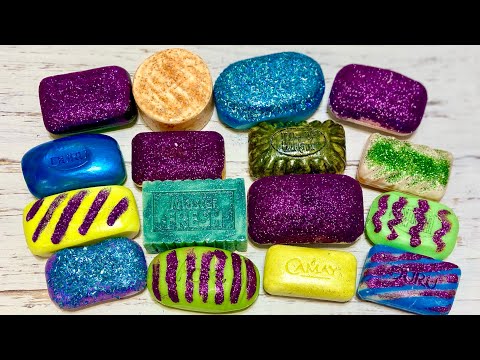 Видео: ASMR Soap/ cutting dry paint soap/ резка сухого крашенного мыла