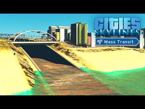 Видео: Cities Skylines Mass Transit - Водоотводные каналы! #26