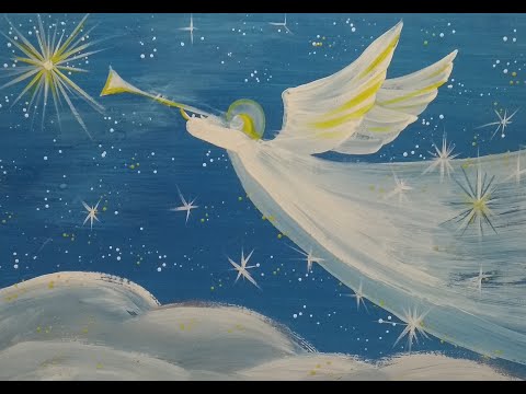 Видео: Мастер Класс. Гуашь. РОЖДЕСТВЕНСКИЙ АНГЕЛ
