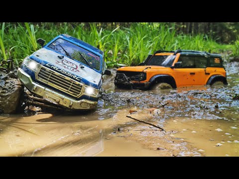 Видео: ЛОМУЧИЙ FORD и дымящийся DODGE! ... Huangbo R1001 на бездорожье против CROSS RC ... OFFroad 4x4