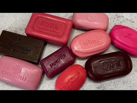 Видео: ASMR soap/ Dry soap cutting ❤️🤎🩷/ Резка сухого мыла 