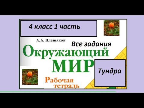 Видео: Окружающий мир 4 класс рабочая тетрадь. Тундра
