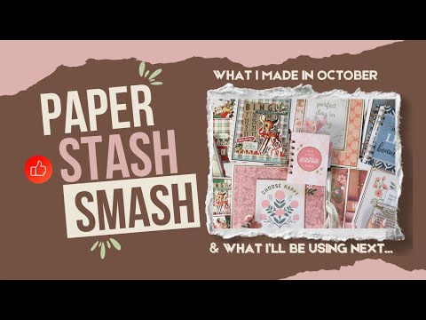 Видео: Что я сделала в октябре + что буду использовать дальше! | Коллаборация Paper Stash Smash | madeby...