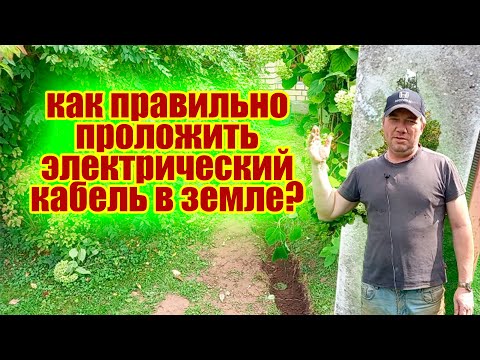 Видео: Как провести кабель под землей на даче?