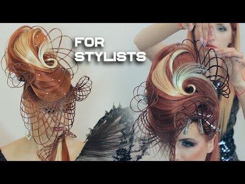 Видео: Фантазии стилиста/ Создание образа/ Подиумные прически/