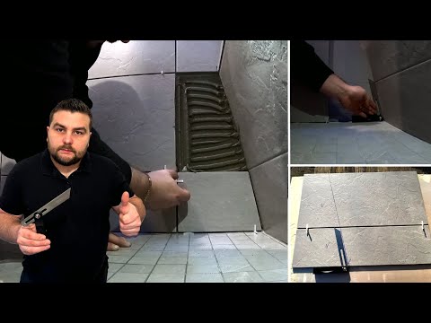 Видео: Как отследить и разрезать плитку с помощью угольника для скоса