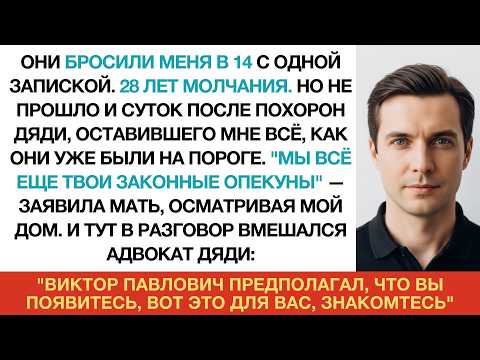 Видео: "Мы твои опекуны!" — Родители бросили сына, а через 28 лет явились делить наследство дяди.