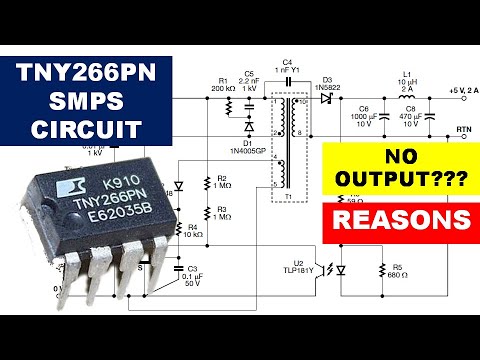 Видео: {577} TNY266PN SMPS не имеет выходного напряжения / микросхема импульсного источника питания не п...