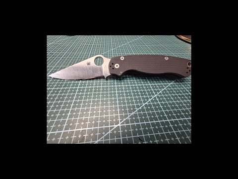 Видео: Spyderco Paramilitary 2, S45VN. Работа алмазных абразивов Альфа