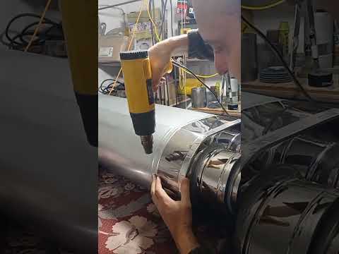 Видео: Кожух під утеплені асбестові труби. Комбінована сталь. # ізоляціядимаря