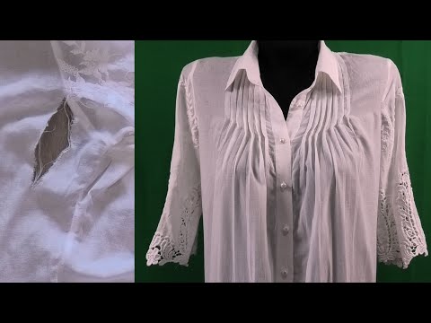 Видео: Ремонт батистовой блузки | Неужели это возможно ???