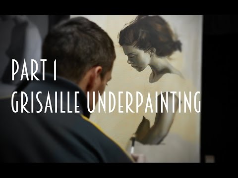 Видео: Техника непрямой масляной живописи: часть 1 — подмалевок гризайль