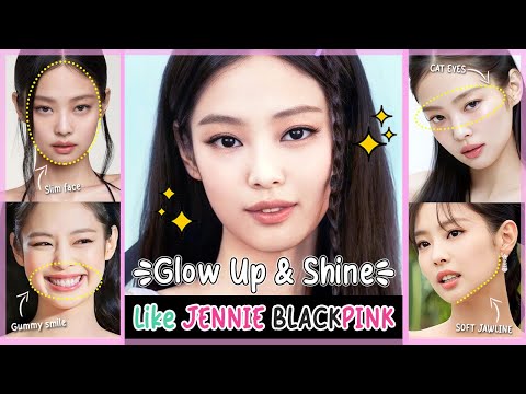 Видео: Сияй, как Дженни BLACKPINK | Стройное лицо, мягкая линия подбородка, милые щеки, кошачьи глаза.