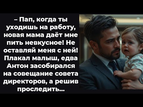 Видео: "Папа вернулся раньше и спас дочку от злой мачехи 👨‍👧💔 История, которая тронула сердца"