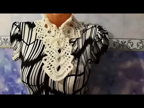 Видео: Шарф галстук крючком. ШАРФИК крючком.