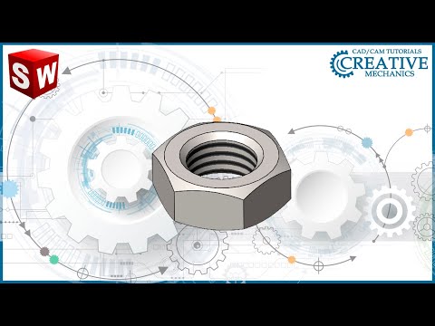 Видео: Гайка в Solidworks