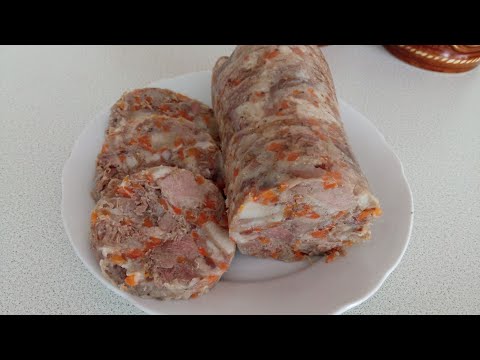 Видео: Зельц - Ветчина из свиной рульки в бутылке.