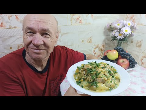 Видео: Капуста тушкована з зеленими  помідорами.