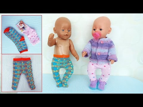 Видео: Колготки из носка для куклы Беби Бон. Socks tights for Baby Bebon dolls