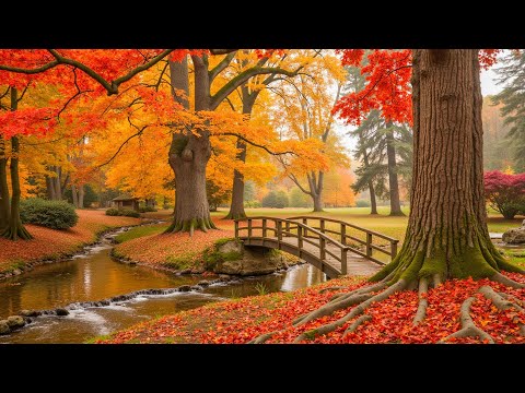 Видео: Красивая расслабляющая музыка 4K 🍁 Очаровательная осенняя природа с успокаивающей музыкой