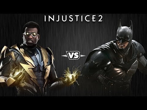 Видео: Injustice 2 - Чёрная Молния против Бэтмена - Intros & Clashes (rus)