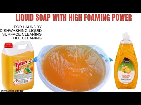 Видео: Как сделать жидкое мыло |с повышенной пенообразующей способностью |Универсальное жидкое мыло |Жид...