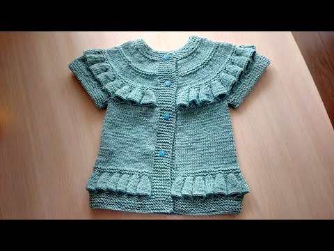 Видео: Детский жакет с рюшами  Анонс