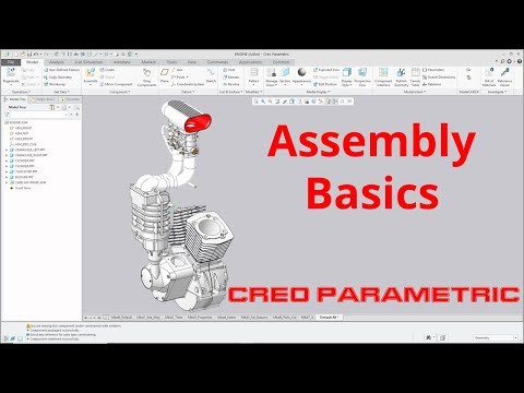 Видео: Creo Parametric — Основы сборки (Часть 1) — Как создать сборку
