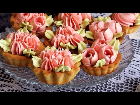 Видео: ПИРОЖНЫЕ КАК В ДЕТСТВЕ!😇 Песочная Корзиночка с МАСЛЯНЫМ КРЕМОМ! /Cakes sand basket with butter cream