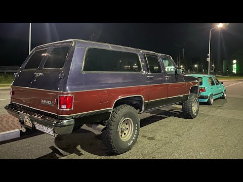 Видео: 20. Chevrolet Suburban 1973-1991. Задний бампер из *овна и палок, а так же резинок от w123-го Мерса.