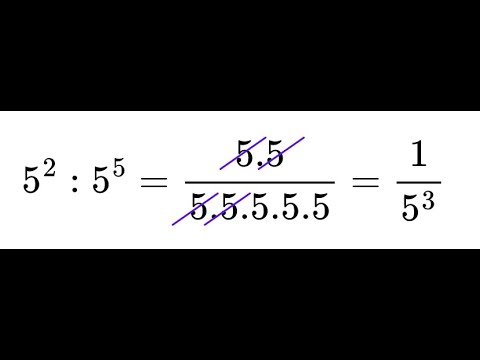 Видео: Математика за 6 клас. Умножение и деление на степени с равни основи.