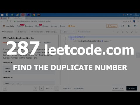 Видео: Разбор задачи 287 leetcode.com Find the Duplicate Number. Решение на C++