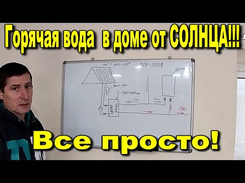 Видео: Горячая вода  в доме от СОЛНЦА!!!