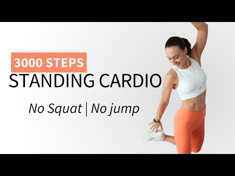 Видео: 30-минутная кардио-интенсивная тренировка с пользой для коленей (без приседаний и прыжков) | Трен...