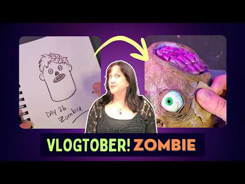 Видео: 31 монстр за 31 день. Как сделать зомби из папье-маше. Vlogtober, день 26.