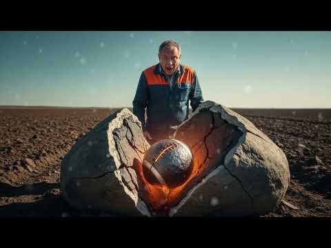 Видео: Тракторист разломил валун и потерял дар речи от того, что было внутри.