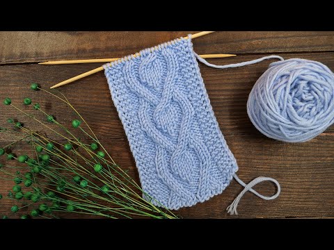 Видео: Косы с листиками узор спицами 🍁