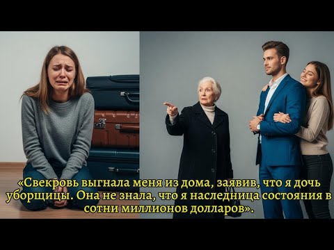 Видео: «Свекровь выгнала меня, назвав дочерью уборщицы, не зная, что я наследница миллионов долларов.»