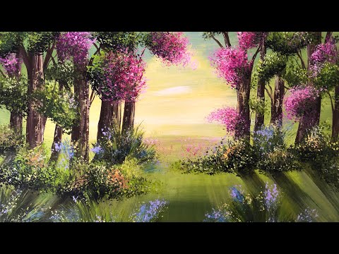 Видео: Научитесь рисовать лес быстро и легко