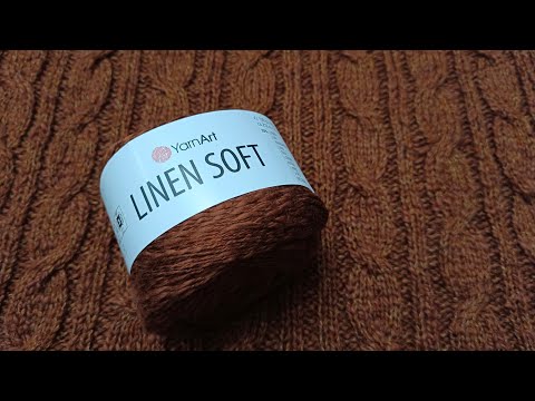 Видео: Пуловер з YarnArt Linen Soft. Перед