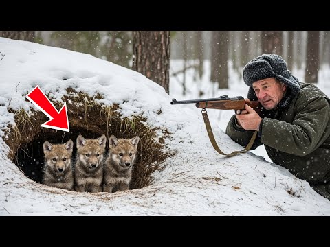 Видео: Собака охотника вырастила трёх волчат — то, что случилось, когда они выросли, вас удивит
